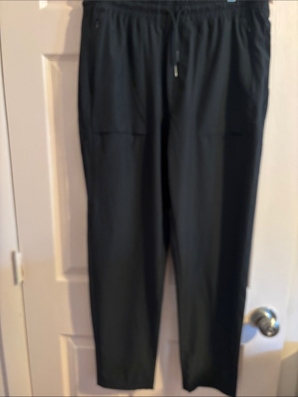 Avalanche Black Athletic Jogger Pants with Drawstring